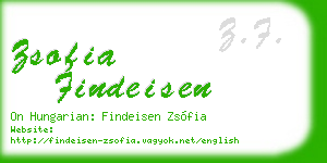 zsofia findeisen business card